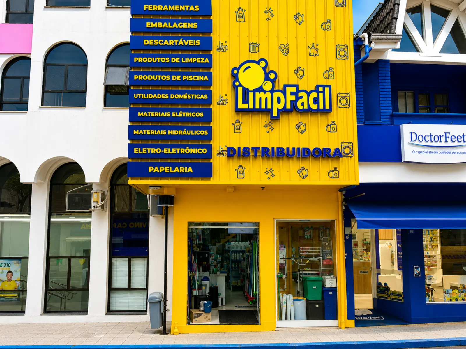 Fachada da loja LimpFácil Distribuidora em Alphaville